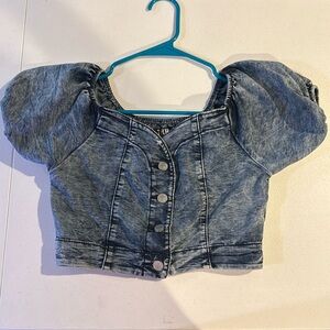 Thrill Jeans - Denim Women’s Navy Crop Top- Medium